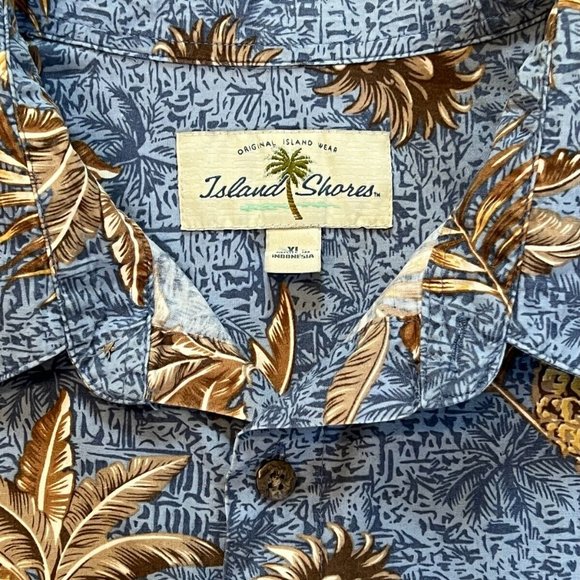 Mens Island Shores Hawaiian Print Shirt XL Clothing Pineapples Luau - Picture 4 of 4